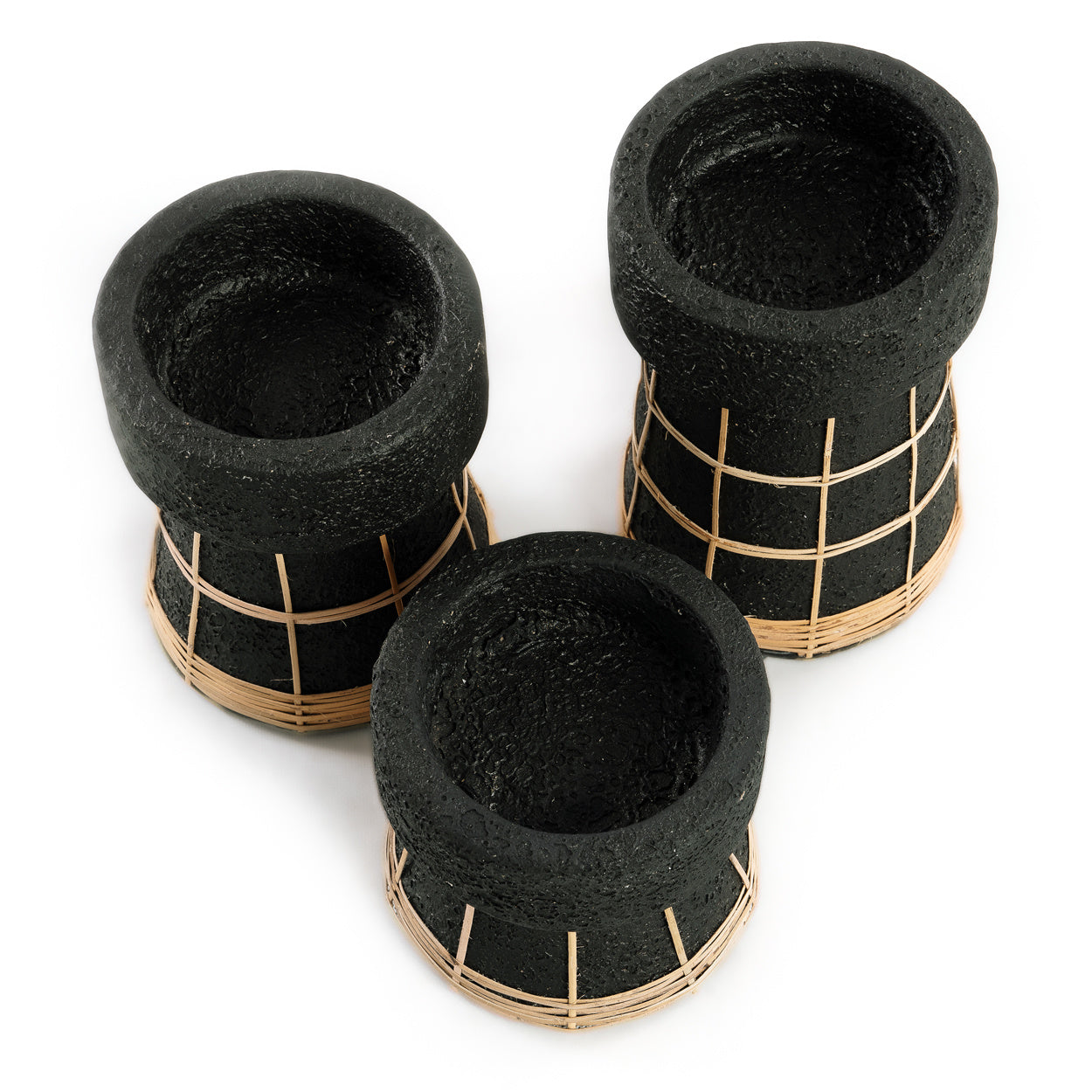 THE SERENE Candle Holder - Black Natural