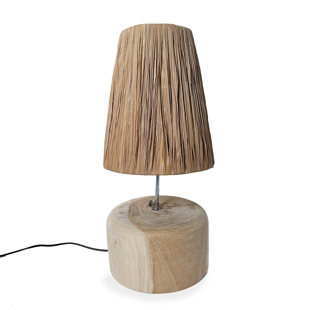 THE GRASS Teak Wood Table Lamp - Natural