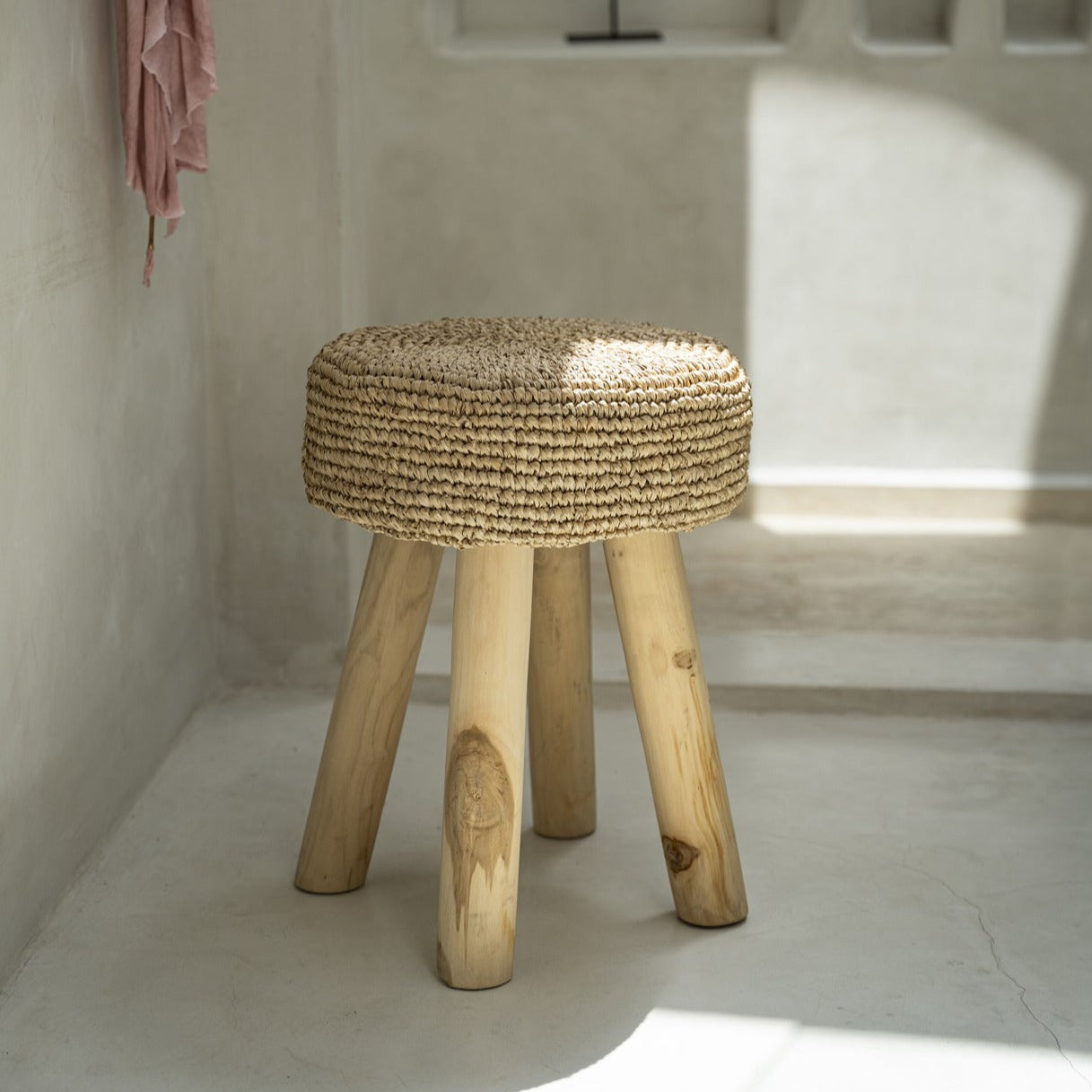 THE RAFFIA Hocker - Naturbelassen