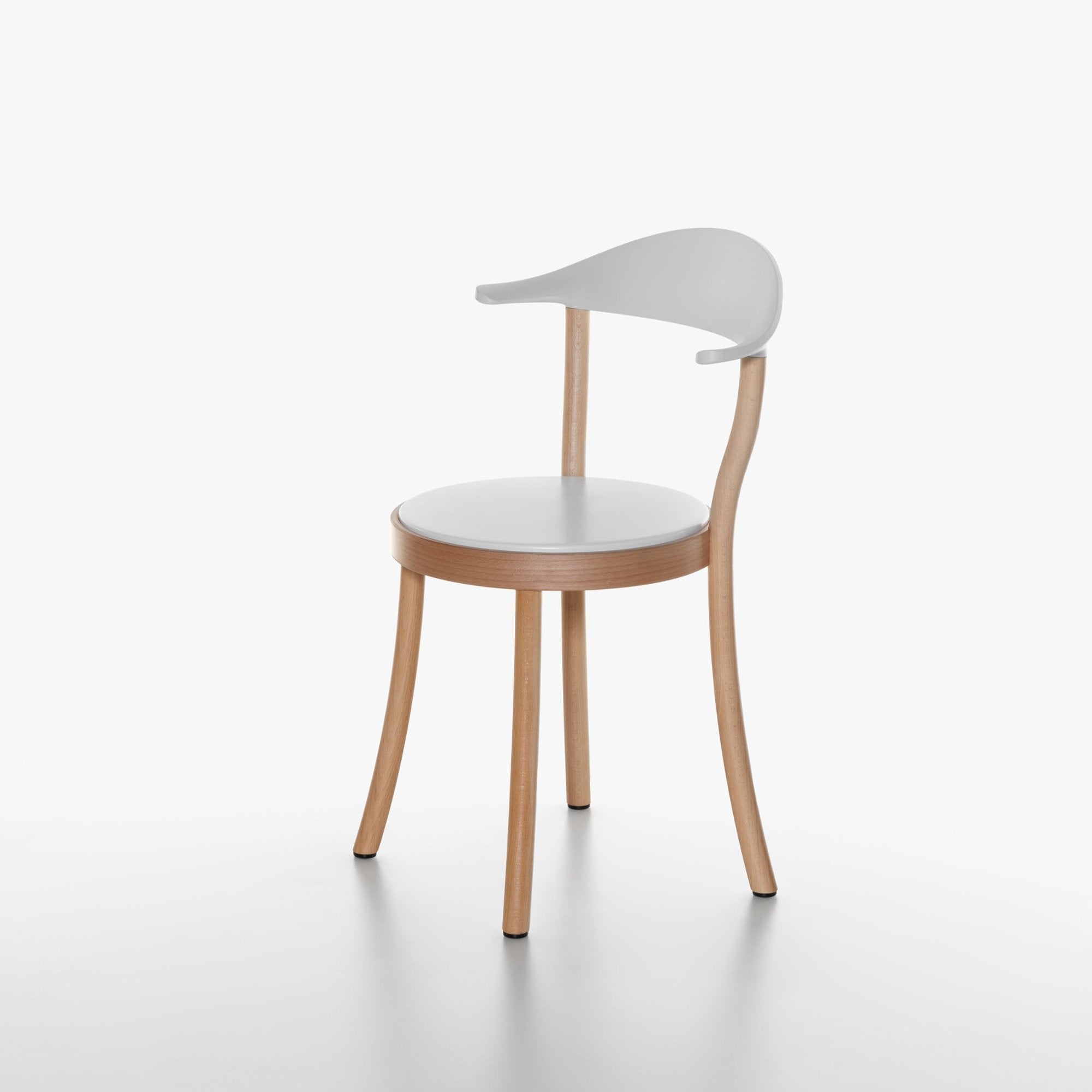 MONZA BISTRO Chair Natural Frame White Backrest