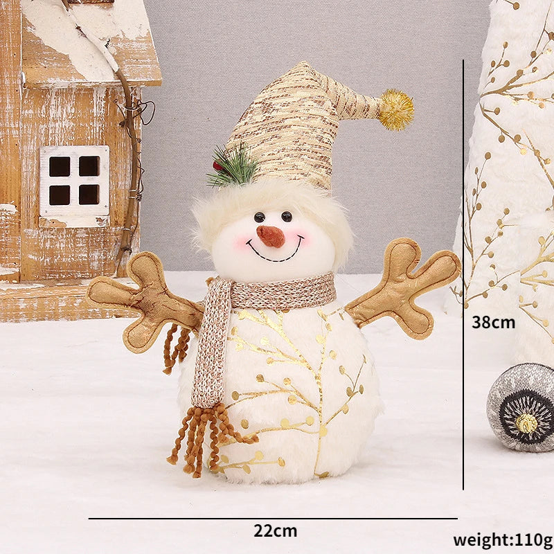 Kleine Schneemann-Puppe für Weihnachten zu Hause