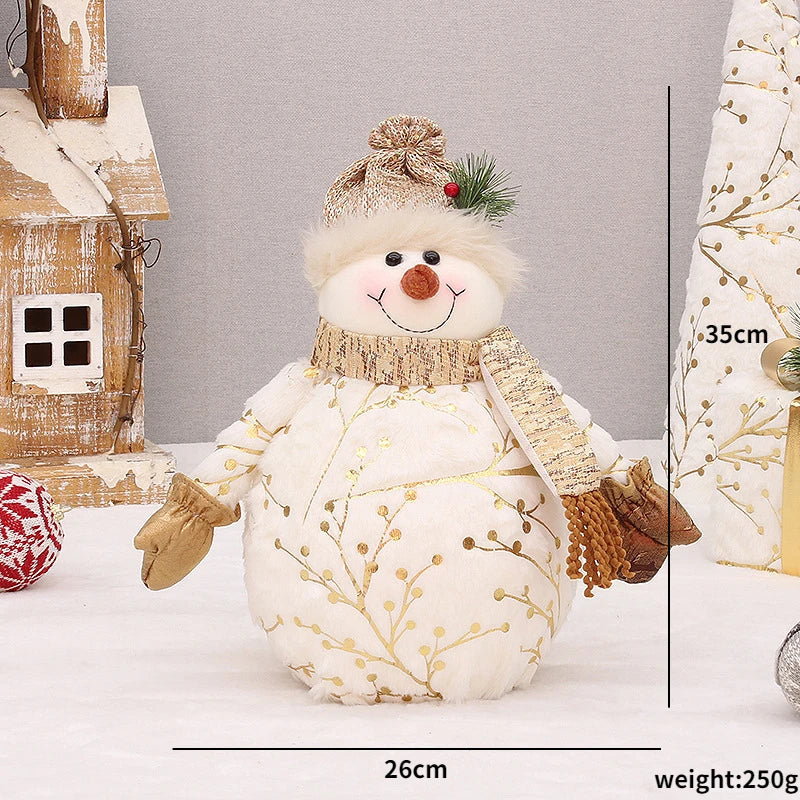 Kleine Schneemann-Puppe für Weihnachten zu Hause