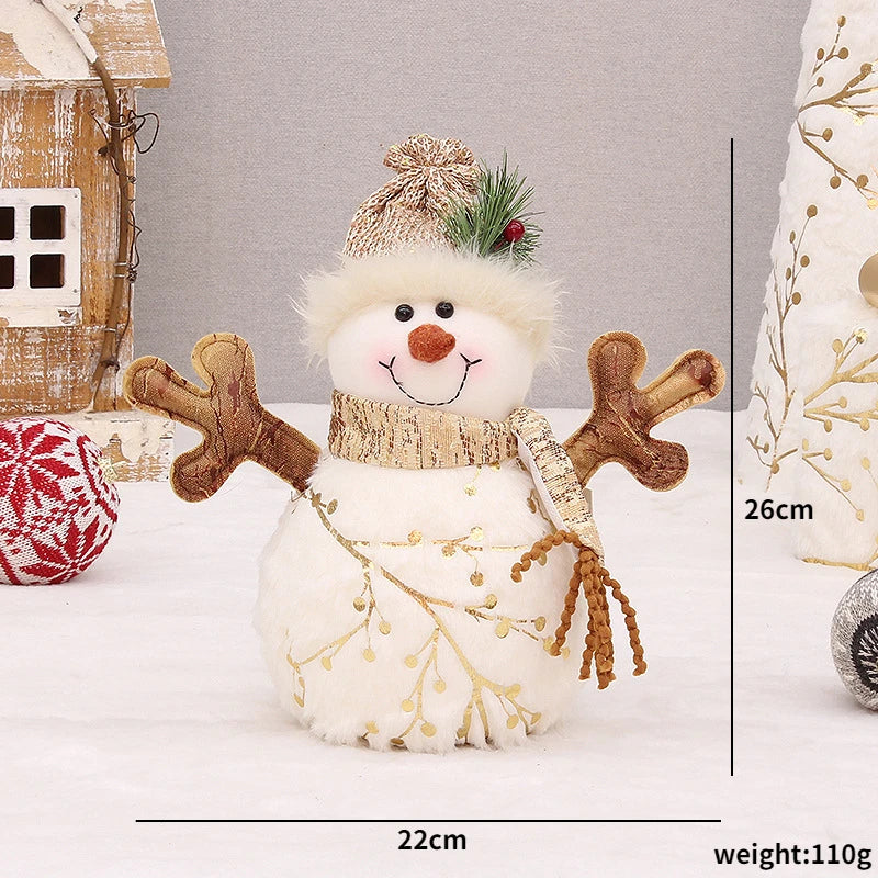 Kleine Schneemann-Puppe für Weihnachten zu Hause