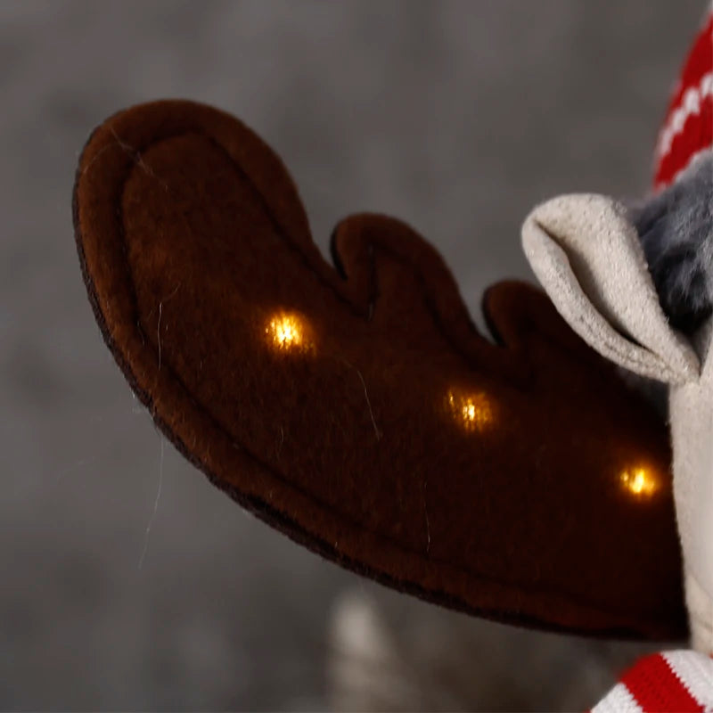 Große stehende Weihnachtsrentierpuppe mit LED-Lichtern