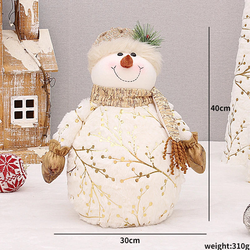 Kleine Schneemann-Puppe für Weihnachten zu Hause