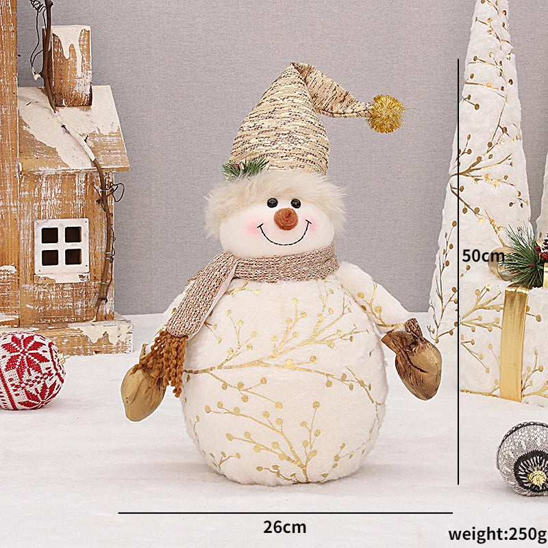 Kleine Schneemann-Puppe für Weihnachten zu Hause