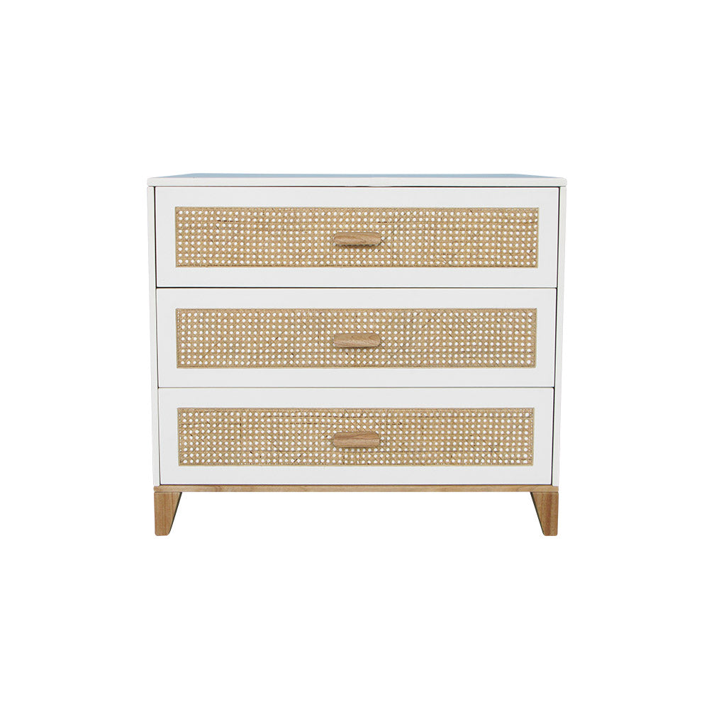 NAMI Rattan Chest of Drawers White