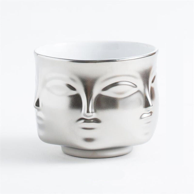 Keramik Gesicht Design Blumentopf im nordischen Stil