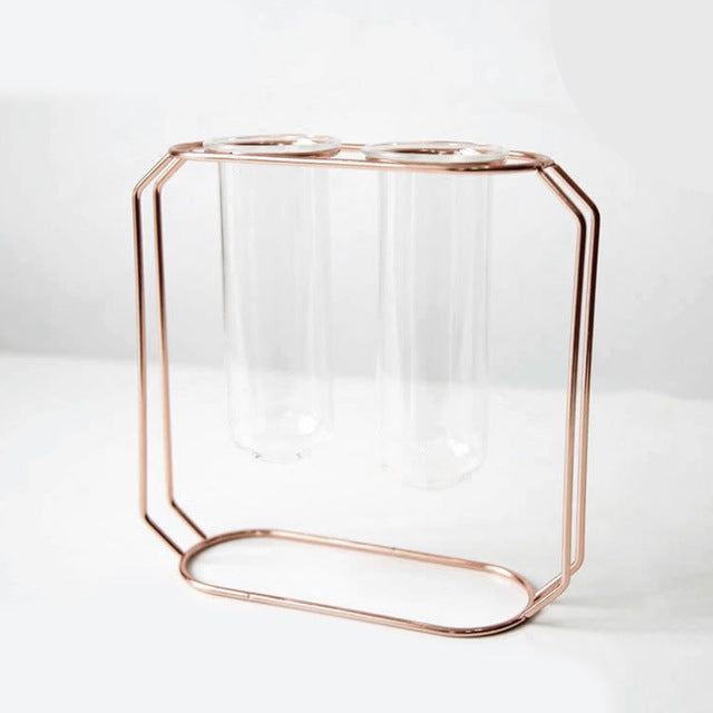 Hydroponische Vase für Wohnkultur mit Eisenhalter