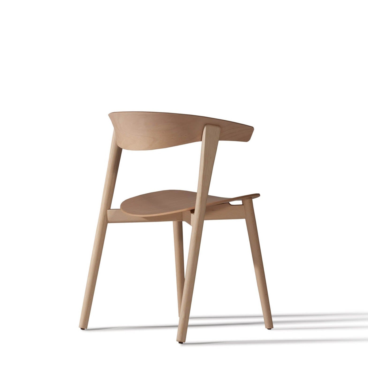 NIX Wooden Chair natural beech back view