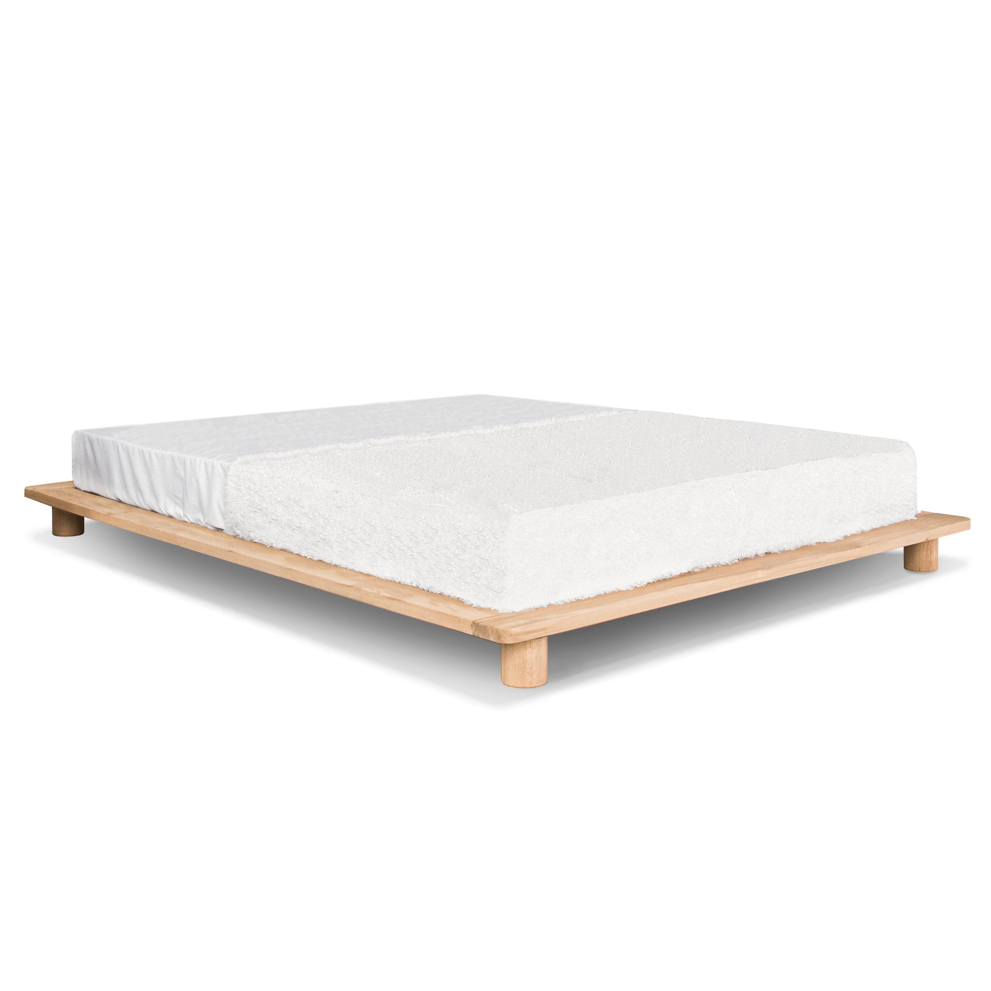 Bedroom Set CONE-natural frame-white mattress colour