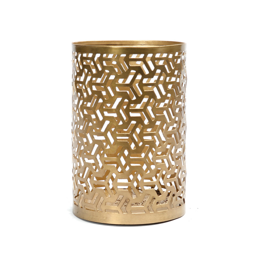 THE HOLLO ZIGZAG Candle Holder gold