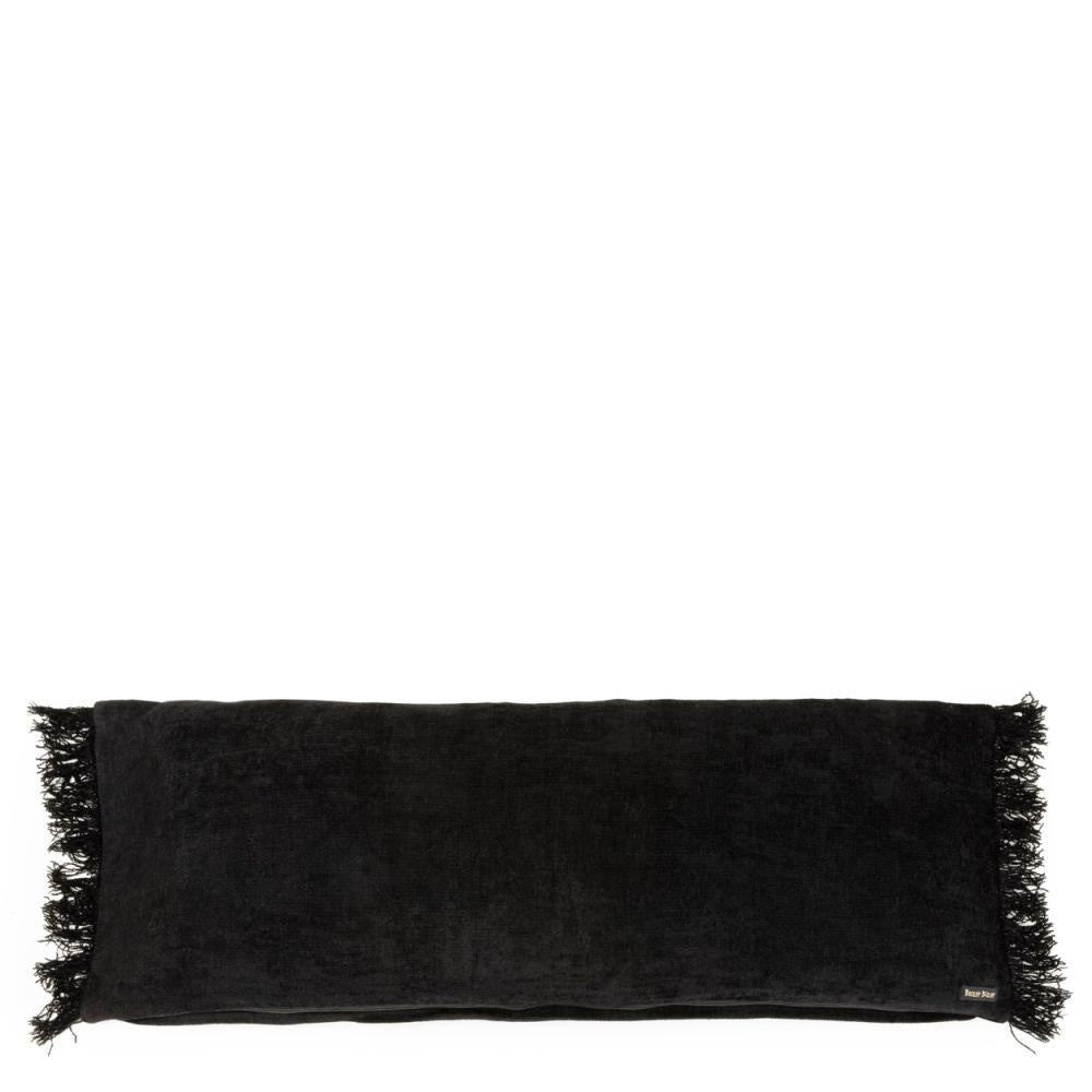 OH MY GEE Cushion Cover Black Velvet 35x10 cm