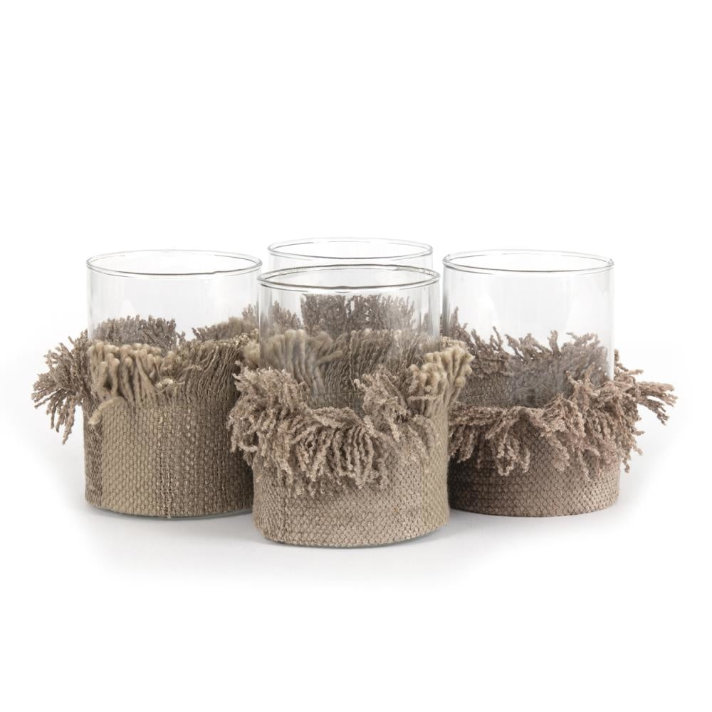 THE OH MY GEE Candle Holder Set of 4 grey medium set