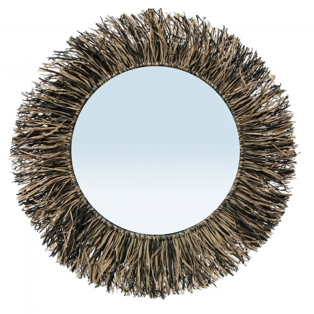 THE RAFFIA FRINGE Mirror large size