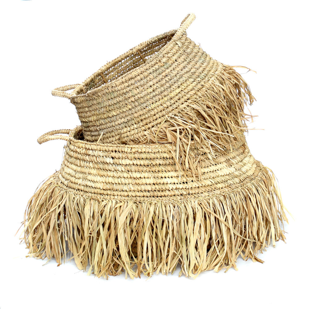 THE RAFFIA DELUXE Baskets Set of 2 front view