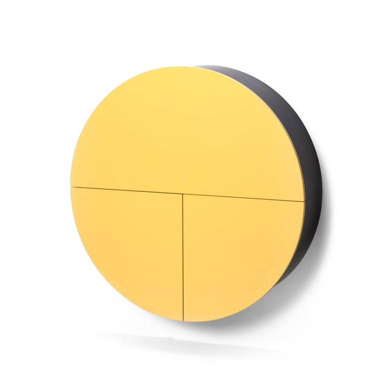 PILL Multifunctional Cabinet-yellow with black-front view