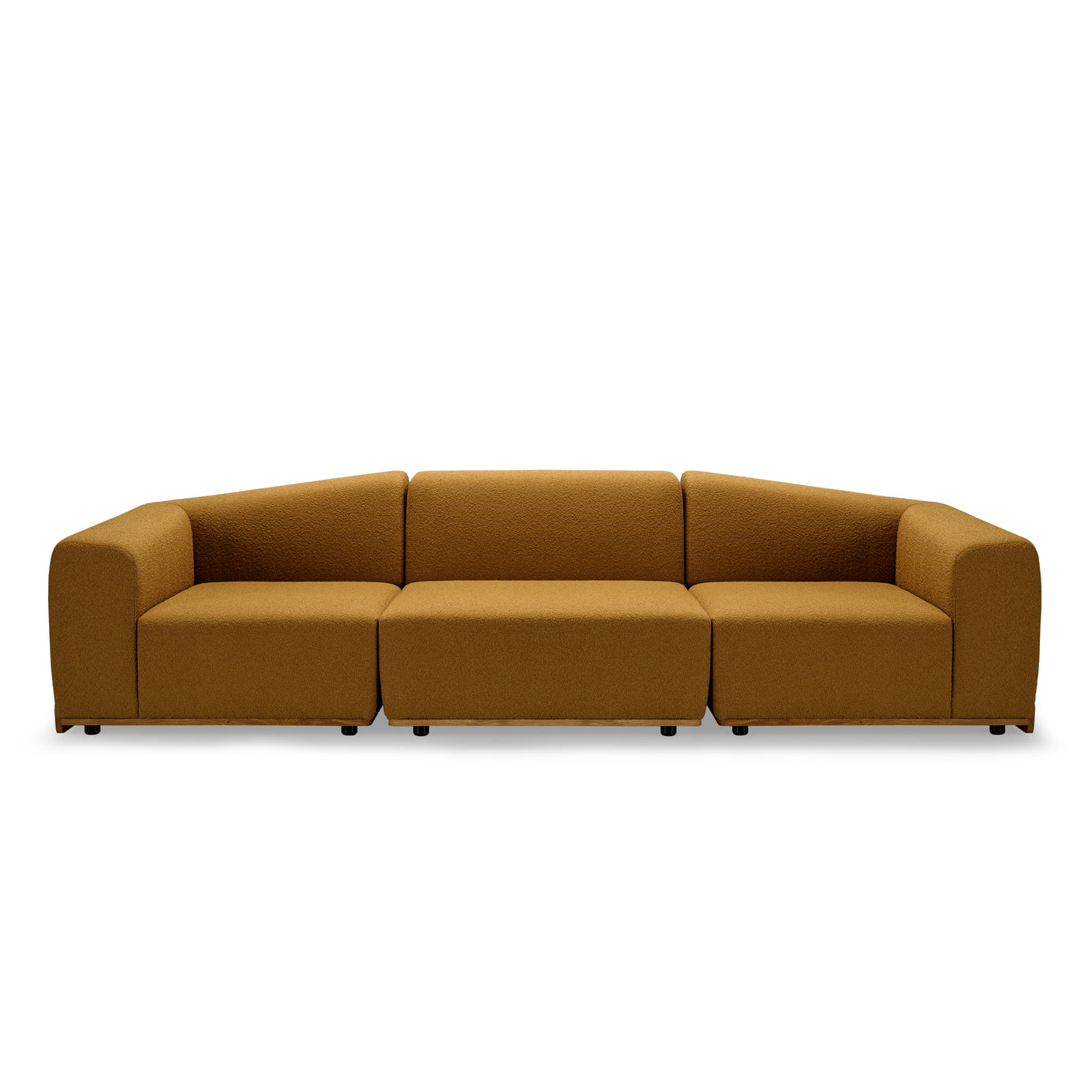 SALER Modular Sofa-3 seaters-mustard-front view