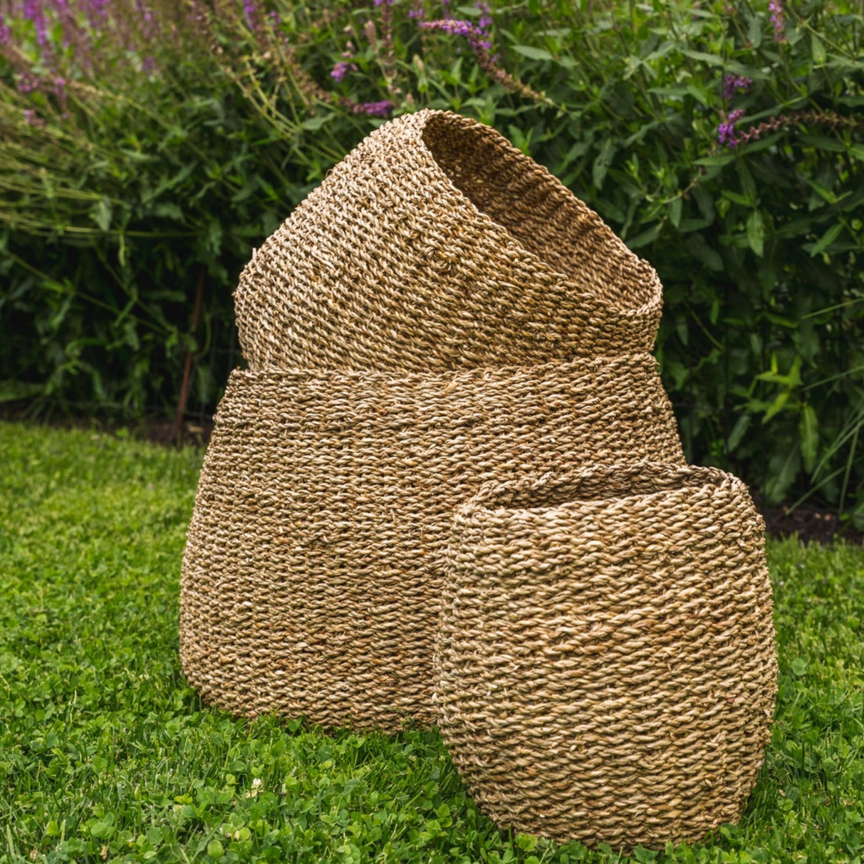 THE VUNG LAM Baskets Set of 3 outdoor folded view