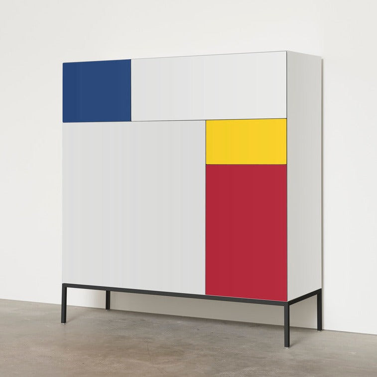 ''DE STIJL'' THEO Vision Cabinet white, blue, yellow and red