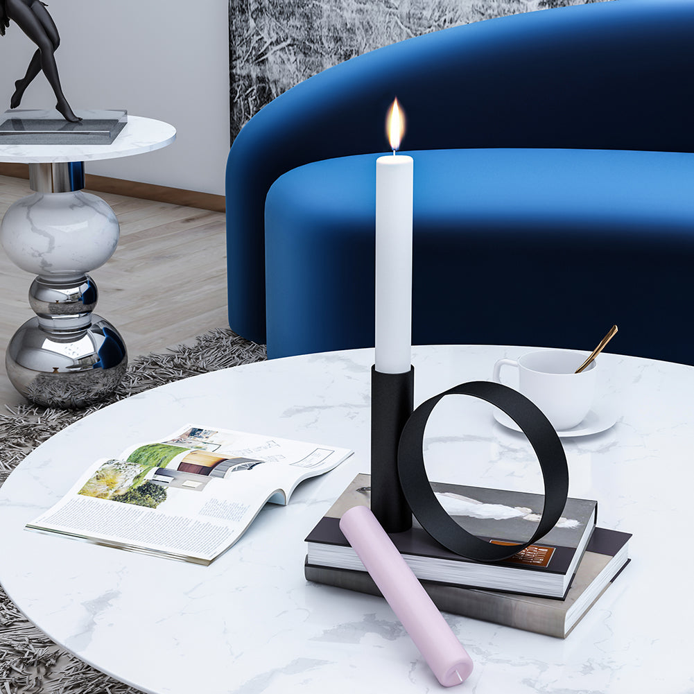 Modern Nordic Style Schmiedeeisen Geometrischer Kerzenständer