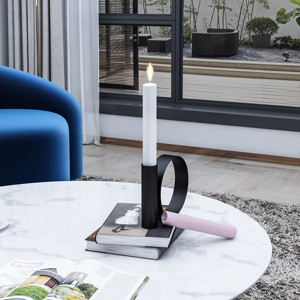 Modern Nordic Style Schmiedeeisen Geometrischer Kerzenständer