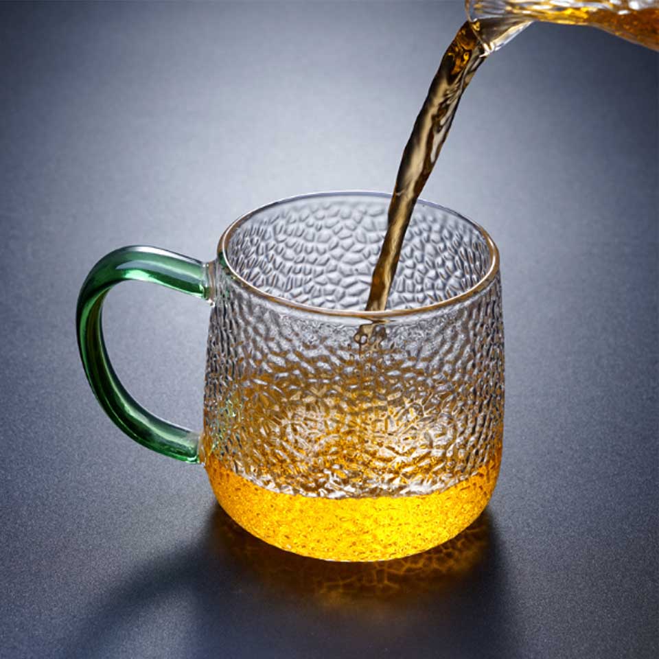 Kreative Teetasse aus transparentem Glas