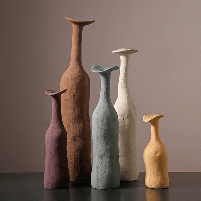Keramikvase minimalistisch Morandi farbig