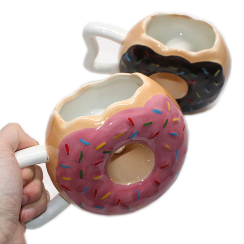 Kreative Donut Form Keramik Kaffeebecher