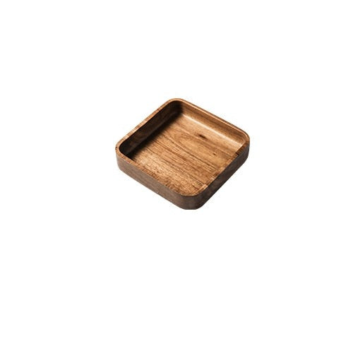 Serviertablett aus Akazienholz im japanischen Stil