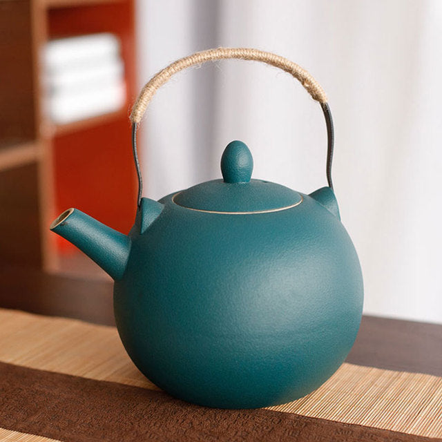 Vintage Teekanne aus Keramik im japanischen Stil