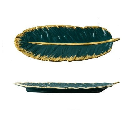 Luxus-Keramik-Teller in Federform