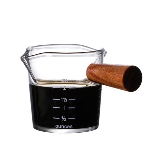 Hitzebeständiger Espresso-Messbecher aus Glas