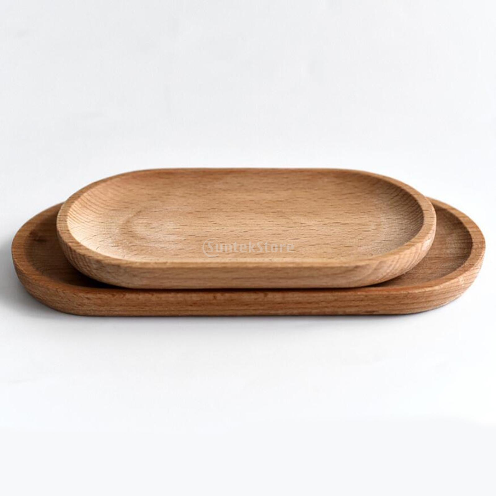 Ovales Teetablett aus Holz
