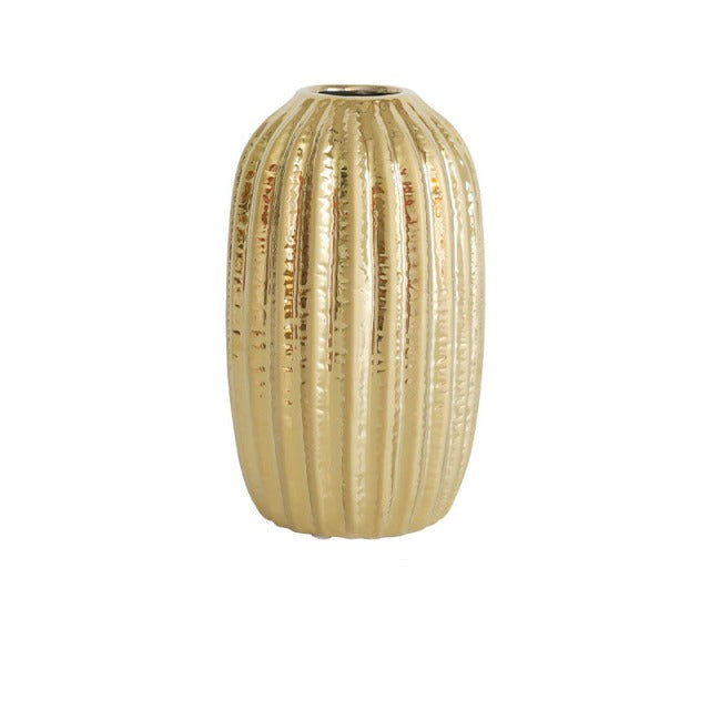 Goldene keramische Vase für Heimdekoration