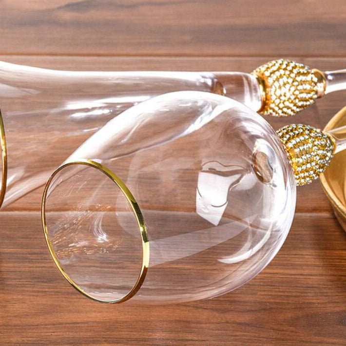 Kreatives Glas mit Goldrand kaufen