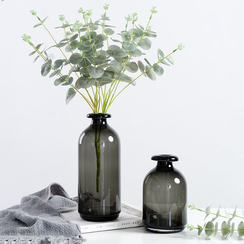 Vasen aus schwarzem Glas für Wohnzimmerdekoration
