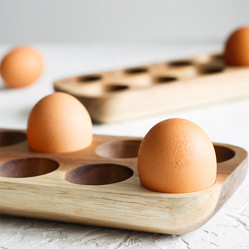 Doppelreihige Eieraufbewahrung aus Holz im japanischen Stil