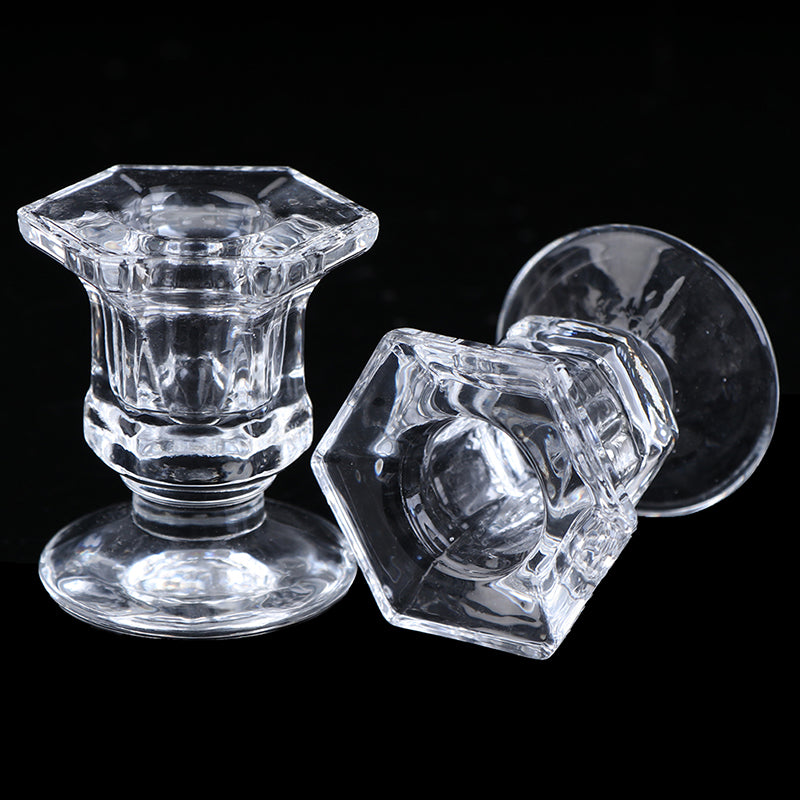 Transparenter Kristallglas-Kerzenständer