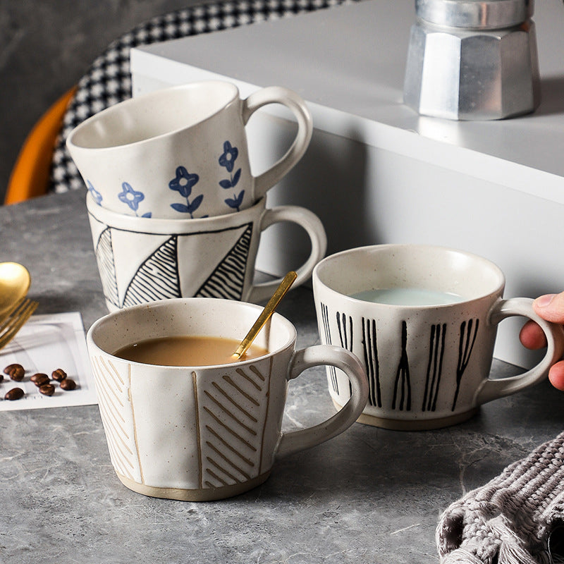 Kreative handbemalte Kaffeetassen aus Keramik
