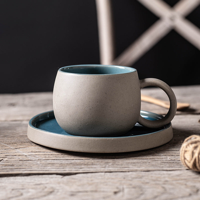Keramikbecher Kaffeebecher mit Untertasse Latte