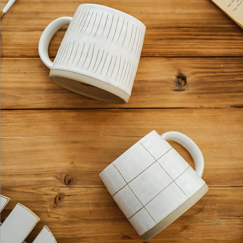 Handbemalte Kaffeetasse aus nordischer Keramik