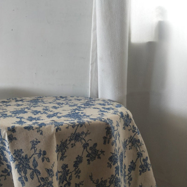 Tischdecke aus Baumwollleinen mit Blumenmuster