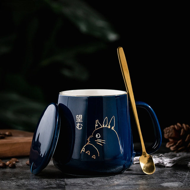 Leichter Luxus-Kaffeebecher aus goldfarbener Keramik