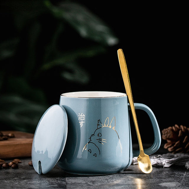 Leichter Luxus-Kaffeebecher aus goldfarbener Keramik